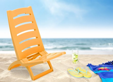 Krzesło plażowe TIRRENO żółte