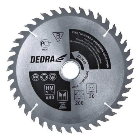 PIŁA TARCZOWA DO DREWNA 250/30MM 40 ZĘBÓW PIŁA TARCZOWA DO DREWNA 250/30MM 40 ZĘBÓW