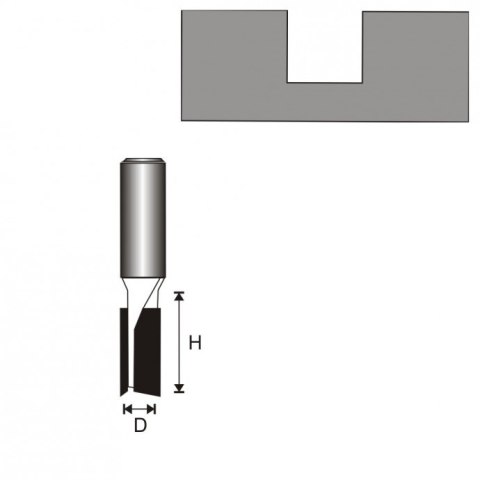 FREZ ROWKUJĄCY 2-PŁYTKOWY T12 D12 H25MM FREZ ROWKUJĄCY 2-PŁYTKOWY T12 D12 H25MM