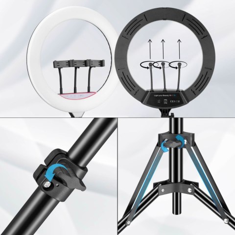 Lampa pierścieniowa LUMO LED RGB ring do filmów zdjęć makijażu