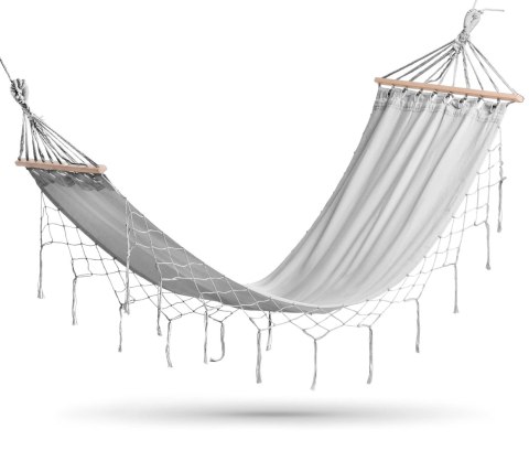 HAMAK OGRODOWY PARADISO SZARY Z CHWOSTAMI