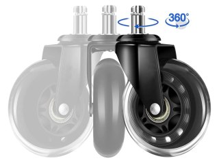 KOMPLET 5 KÓŁEK KAUCZUKOWYCH PERSES DO FOTELI I KRZESEŁ