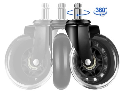 KOMPLET 5 KÓŁEK KAUCZUKOWYCH PERSES DO FOTELI I KRZESEŁ