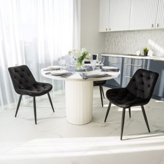 KRZESŁO ELIOT VELVET TAPICEROWANE CZARNY AKSAMIT