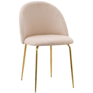 KRZESŁO WELUROWE FARGO GOLD VELVET BEŻOWE