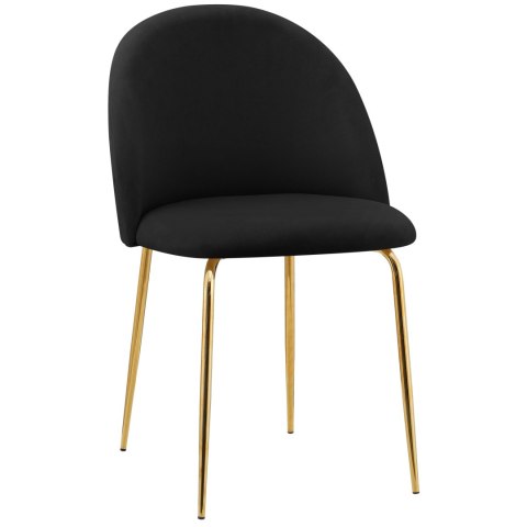 KRZESŁO WELUROWE FARGO GOLD VELVET CZARNE