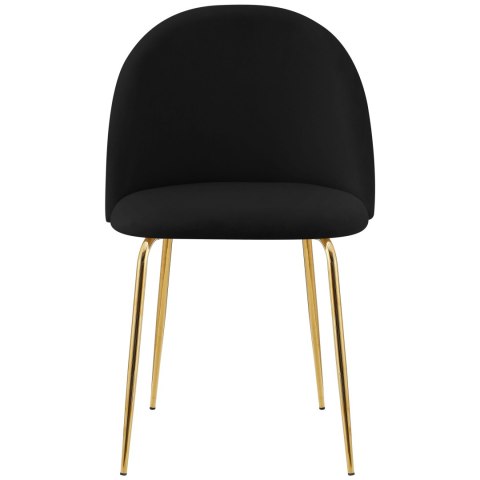 KRZESŁO WELUROWE FARGO GOLD VELVET CZARNE