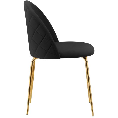 KRZESŁO WELUROWE FARGO GOLD VELVET CZARNE