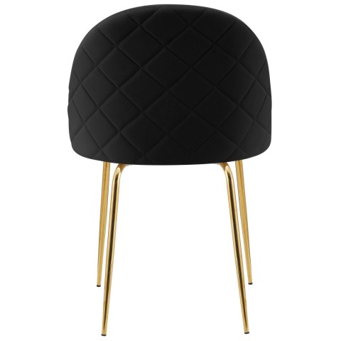 KRZESŁO WELUROWE FARGO GOLD VELVET CZARNE