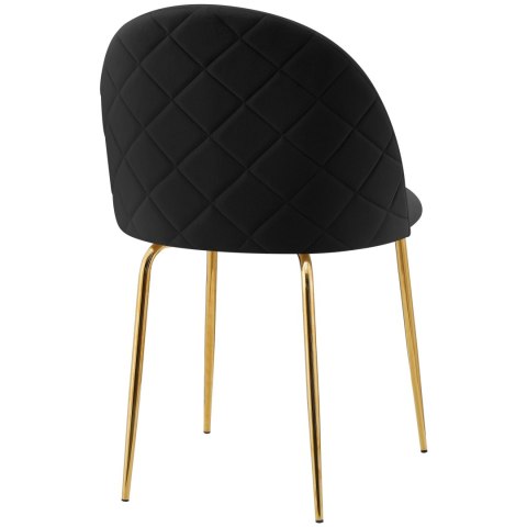 KRZESŁO WELUROWE FARGO GOLD VELVET CZARNE