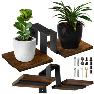 KWIETNIK LOFTOWY CZARNY FERNANDO RUSTIC POSTARZANY DĄB