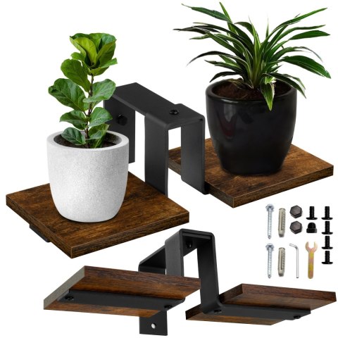 KWIETNIK LOFTOWY CZARNY FERNANDO RUSTIC POSTARZANY DĄB