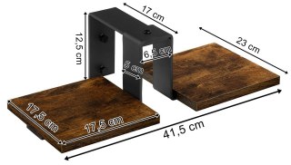 KWIETNIK LOFTOWY CZARNY FERNANDO RUSTIC POSTARZANY DĄB