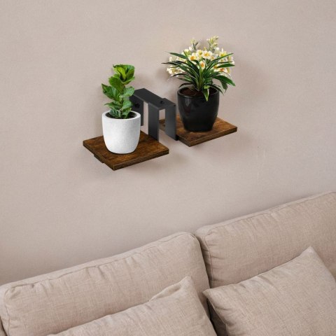 KWIETNIK LOFTOWY CZARNY FERNANDO RUSTIC POSTARZANY DĄB