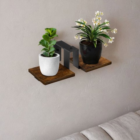 KWIETNIK LOFTOWY CZARNY FERNANDO RUSTIC POSTARZANY DĄB