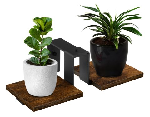 KWIETNIK LOFTOWY CZARNY FERNANDO RUSTIC POSTARZANY DĄB