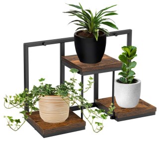 KWIETNIK LOFTOWY CZARNY JOSE RUSTIC POSTARZANY DĄB