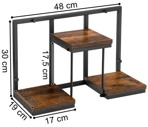 KWIETNIK LOFTOWY CZARNY JOSE RUSTIC POSTARZANY DĄB