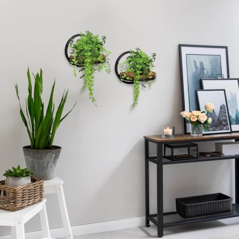 KWIETNIK METALOWY ŚCIENNY CZARNY EBRO RUSTIC LOFT