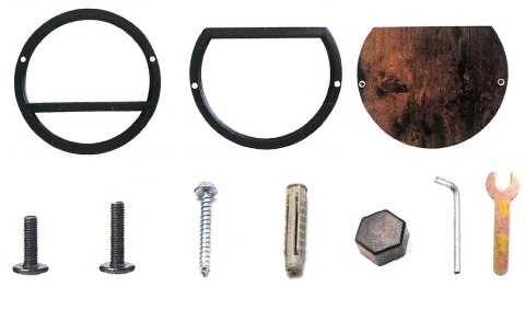 KWIETNIK METALOWY ŚCIENNY CZARNY EBRO RUSTIC LOFT