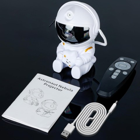 LAMPA NOCNA PROJEKTOR UNIVERSE ASTRONAUTA BIAŁY