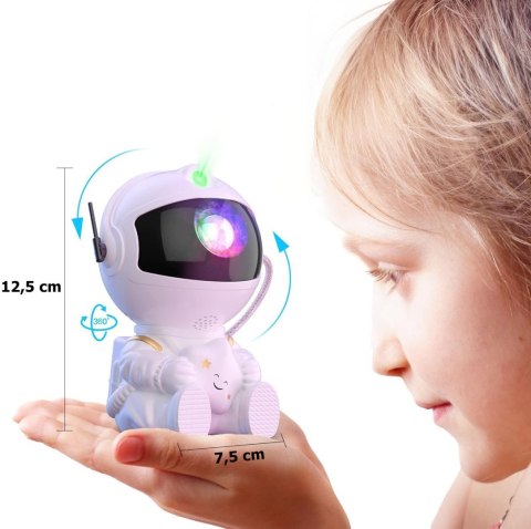 LAMPA NOCNA PROJEKTOR UNIVERSE ASTRONAUTA BIAŁY