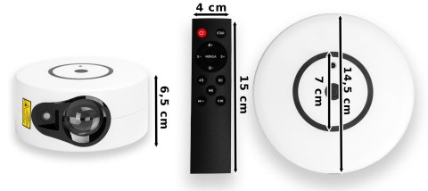 LAMPA NOCNA PROJEKTOR GWIAZD NEBULA BIAŁY