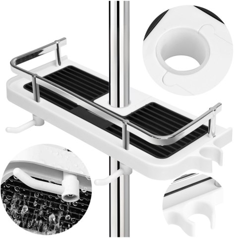 PÓŁKA ŁAZIENKOWA LIBRE Z HACZYKAMI