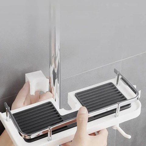 PÓŁKA ŁAZIENKOWA LIBRE Z HACZYKAMI