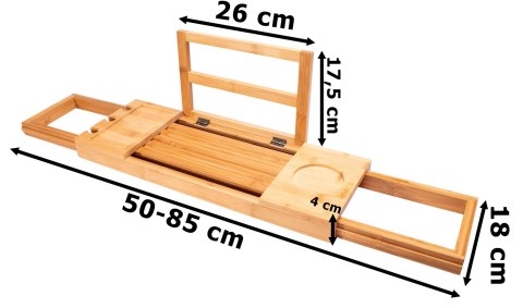 PÓŁKA NA WANNĘ DAFNE BAMBUSOWA
