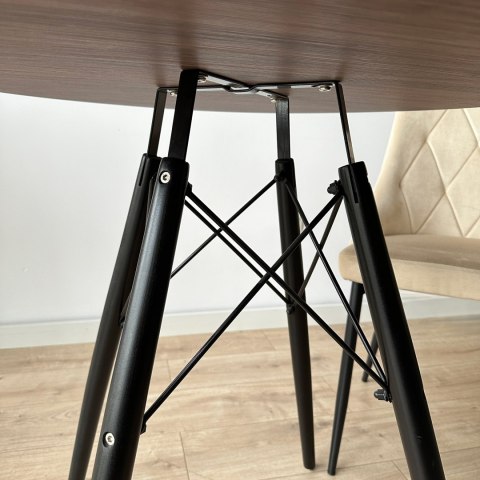 STOLIK OKRĄGŁY PARIS BLACK DTW 80 CM JESION