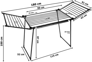 SUSZARKA NA PRANIE ADELINE CZARNA