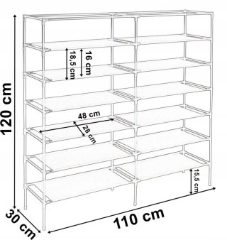 SZAFA TEKSTYLNA NA BUTY GABI CZARNA