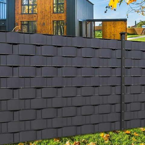 TAŚMA OGRODZENIOWA 19CM X 35M GRAFITOWA OSŁONA