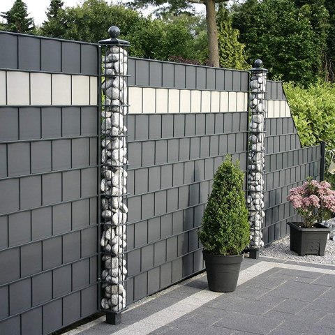 TAŚMA OGRODZENIOWA 19CM X 35M GRAFITOWA OSŁONA