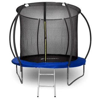 TRAMPOLINA Z SIATKĄ I DRABINKĄ HENZEN 244 CM NIEBIESKA FT 8