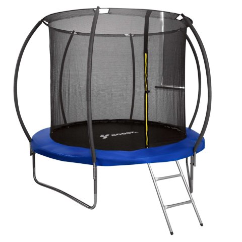 TRAMPOLINA Z SIATKĄ I DRABINKĄ HENZEN 244 CM NIEBIESKA FT 8