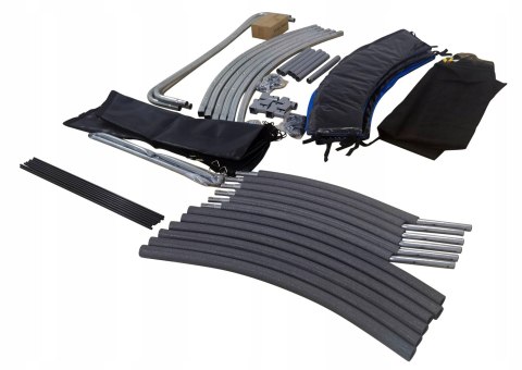 TRAMPOLINA Z SIATKĄ I DRABINKĄ HENZEN 244 CM NIEBIESKA FT 8