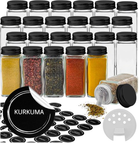ZESTAW 24 SŁOICZKÓW NA PRZYPRAWY BAKER