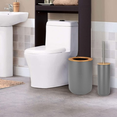 ZESTAW AKCESORIÓW ŁAZIENKOWYCH TIMOR SZARY