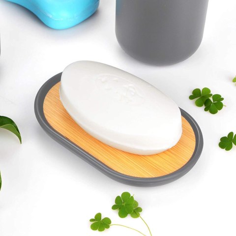 ZESTAW AKCESORIÓW ŁAZIENKOWYCH TIMOR SZARY