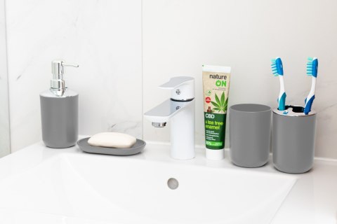 ZESTAW ŁAZIENKOWY FLORES 6 ELEMENTÓW SZARY