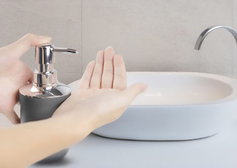 ZESTAW ŁAZIENKOWY FLORES 6 ELEMENTÓW SZARY