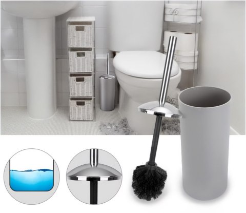 ZESTAW ŁAZIENKOWY FLORES 6 ELEMENTÓW SZARY