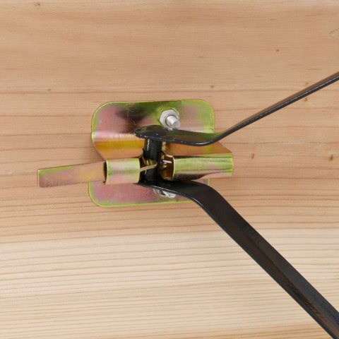 ZESTAW STALOWO-DREWNIANY STÓŁ + 2 ŁAWKI 170 CM