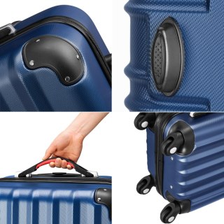 ZESTAW WALIZEK NA KÓŁKACH MADERA GRANATOWY 3W1