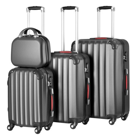 ZESTAW WALIZEK Z KOSMETYCZKĄ 4W1 MINORKA SZARY