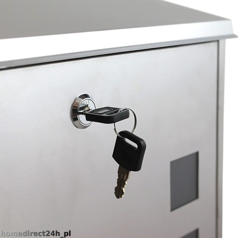 NOWOCZESNA SKRZYNKA NA LISTY STAL INOX Z GAZETNIKIEM METALICZNA SOLIDNA