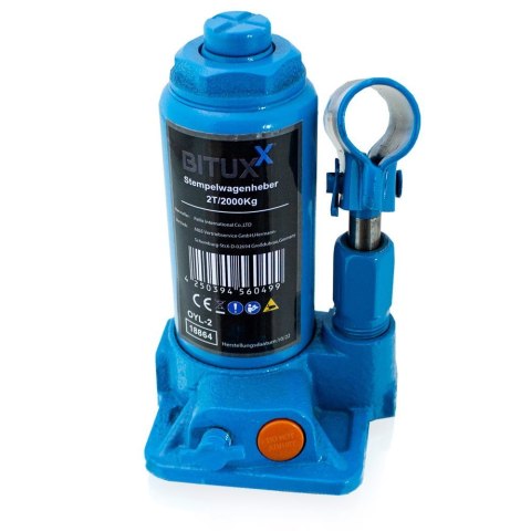 Podnośnik hydrauliczny 2t butelkowy tłokowy 150 235 mm stalowy kompaktowy Podnośnik hydrauliczny 2t butelkowy tłokowy 150 235 mm stalowy kompaktowy