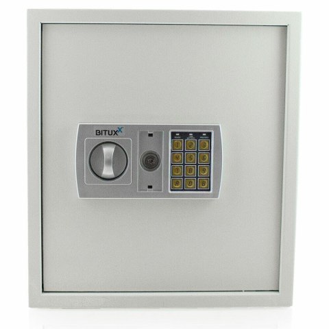 Sejf Kremowy 36x40 cm Zamek Elektroniczny i Klucz Podwójne Drzwi Bituxx Sejf Kremowy 36x40 cm Zamek Elektroniczny i Klucz Podwójne Drzwi Bituxx